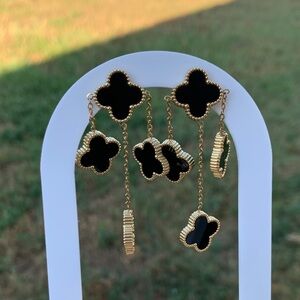 Chic clover double sided Earrings